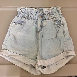 Topshop High Waisted Mom Denim Shorts